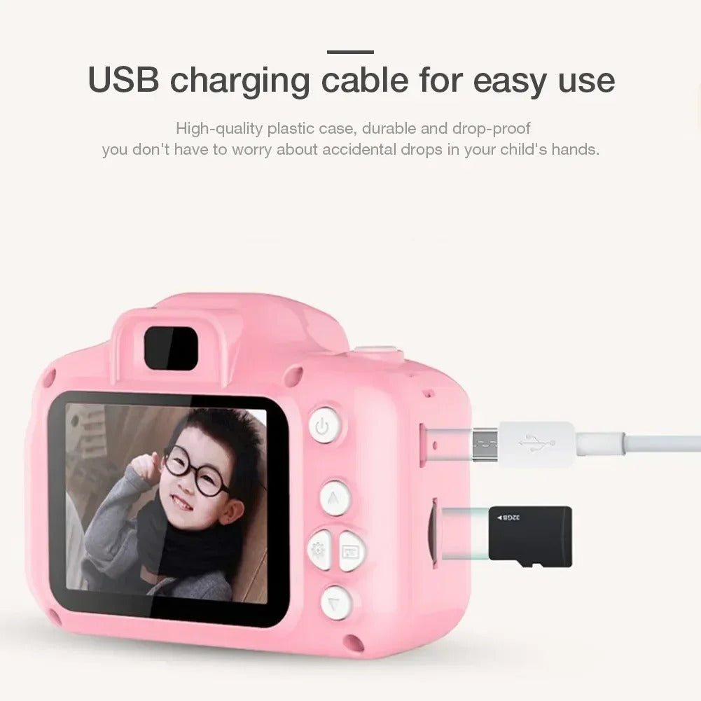 Waterproof camera for children 1080p HD with color display