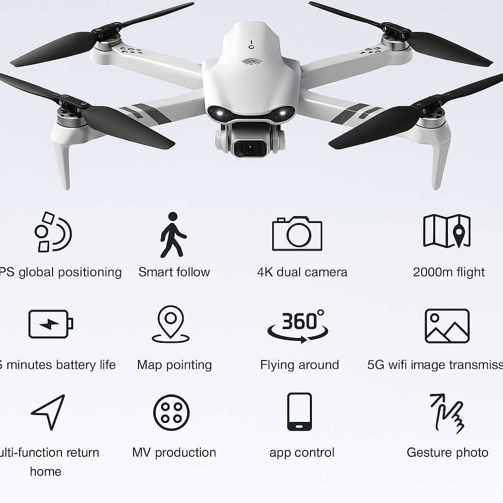 8K Ultra HD drone with built -in GPS