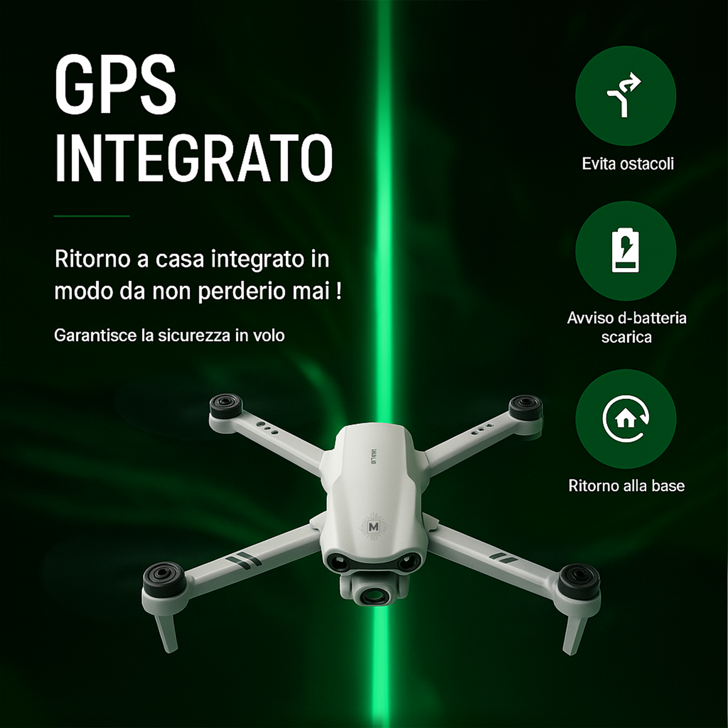 8K drone with integrated GPS, resume ultra HD and advanced technology