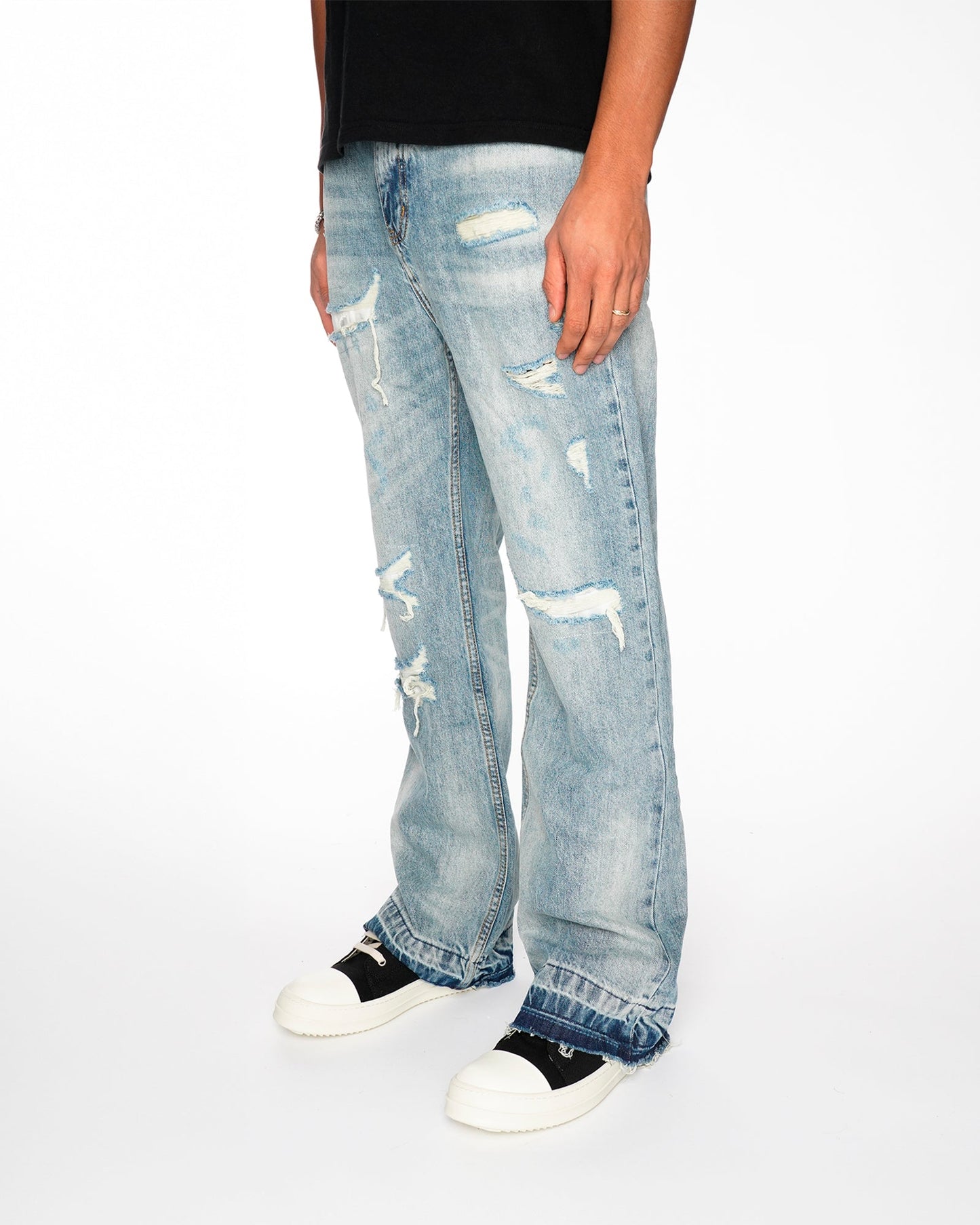 Jeans Strappati™ | Stile Streetwear in Denim Chiaro