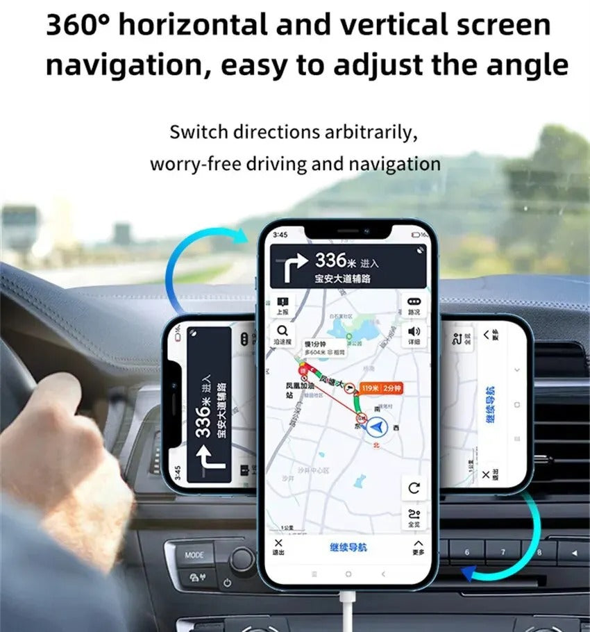 Wireless charger for car support magsafe for iPhone