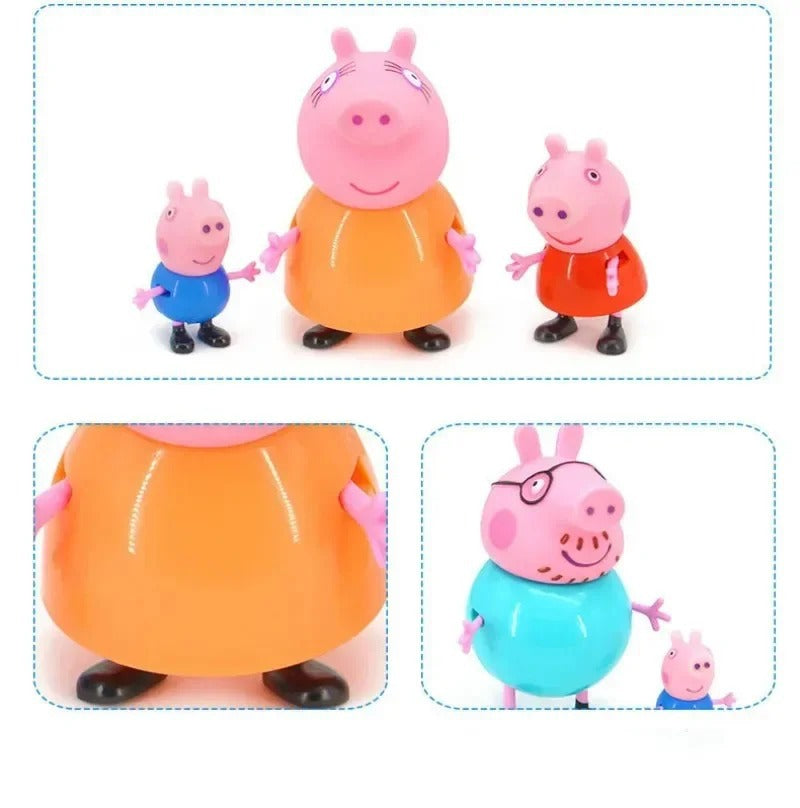 Set 4 Pezzi Giocattoli Pepa Pig Famiglia George Action Figures
