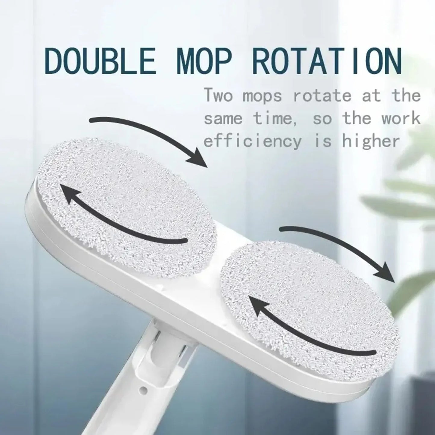 Spin wireless electric mop with USB charging