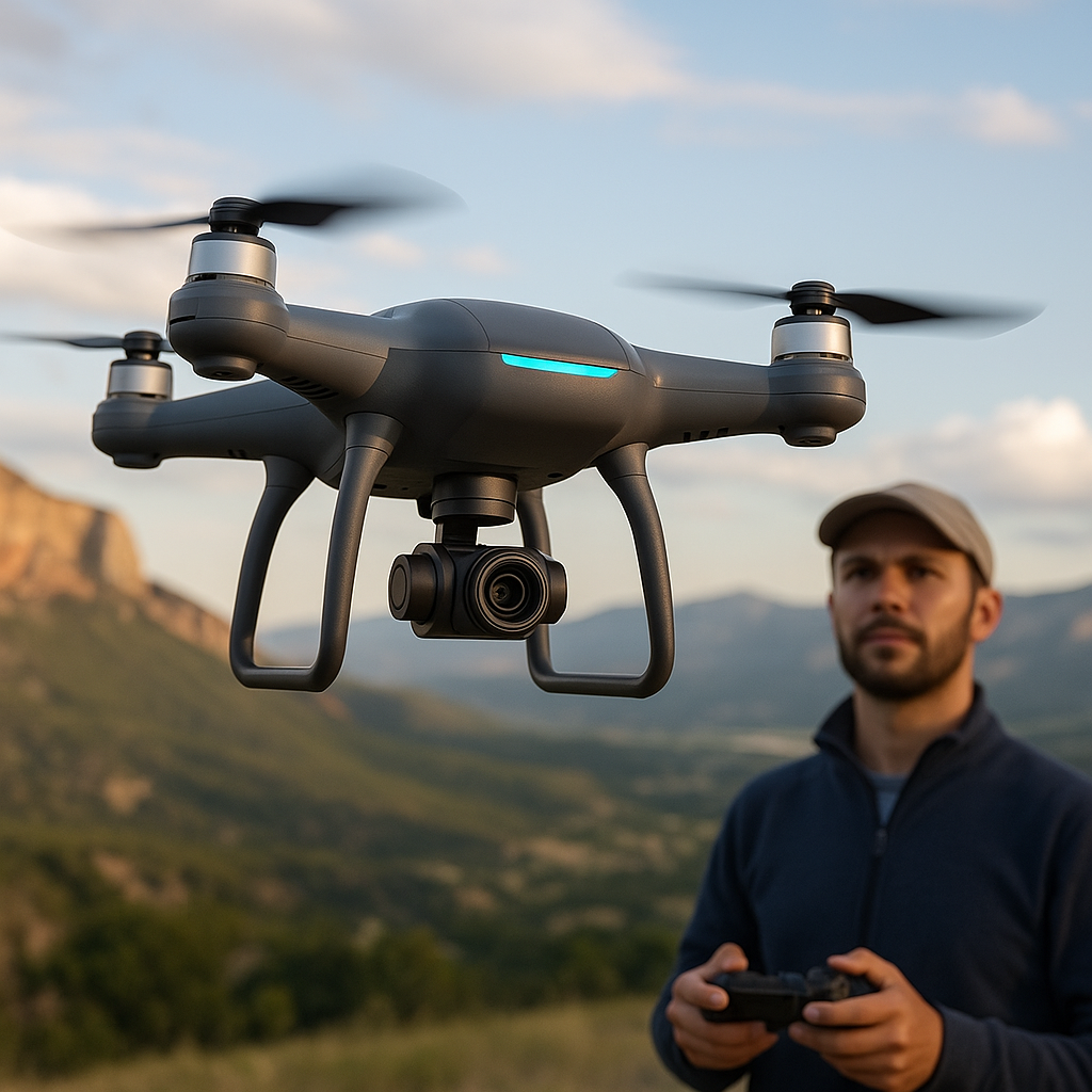 Drone 8k flies up to 10000m with free propeller protection!
