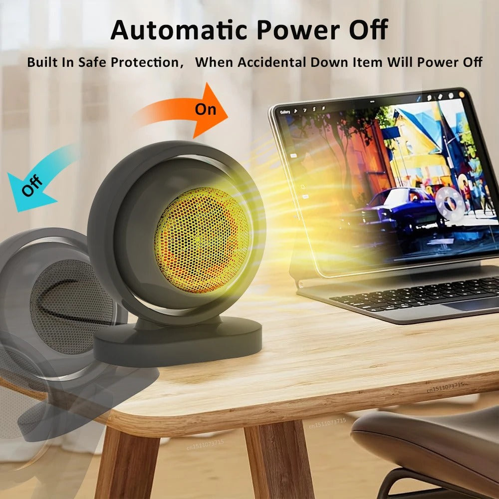 Mini stove with portable hot ptc fan