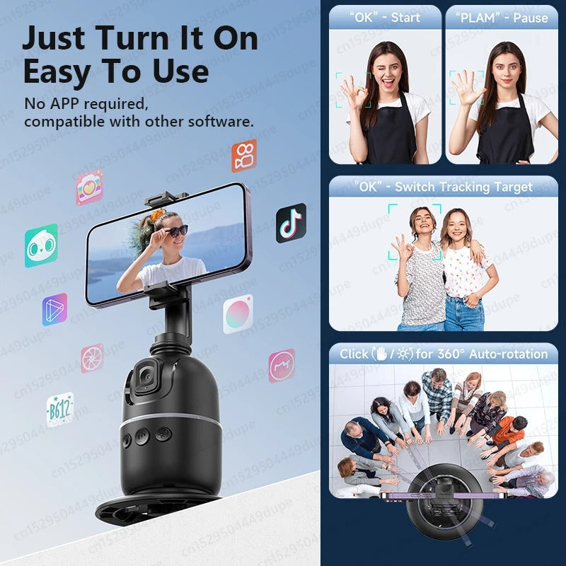 Station with 360 ° rotation for registration compatible with all devices