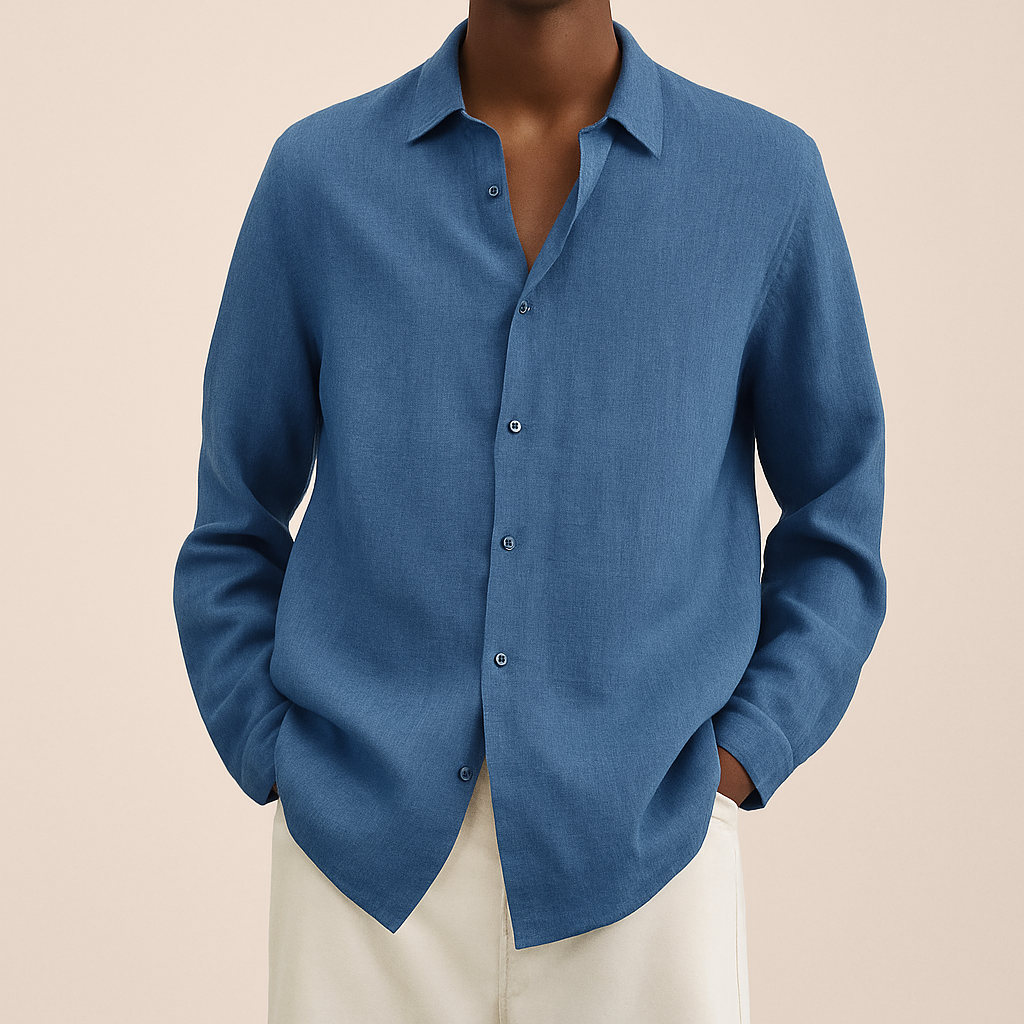 Camicia Elegante in Lino Uomo™ | Freschezza Naturale e Stile Raffinato
