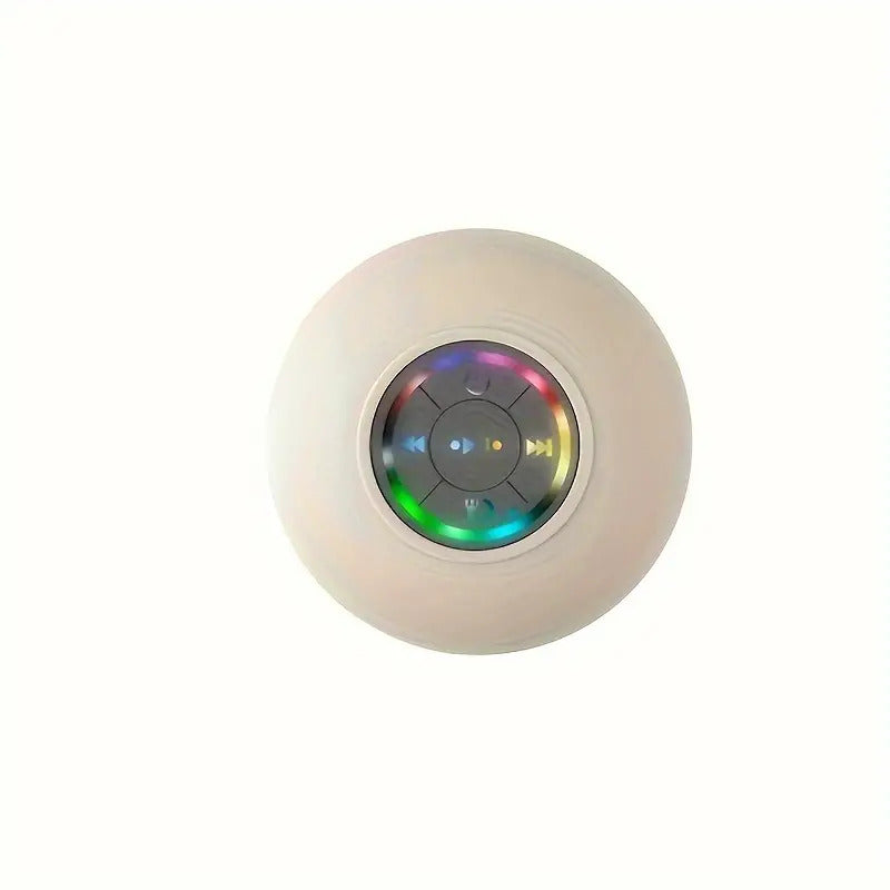 Waterproof speaker for LED shower with suction cup