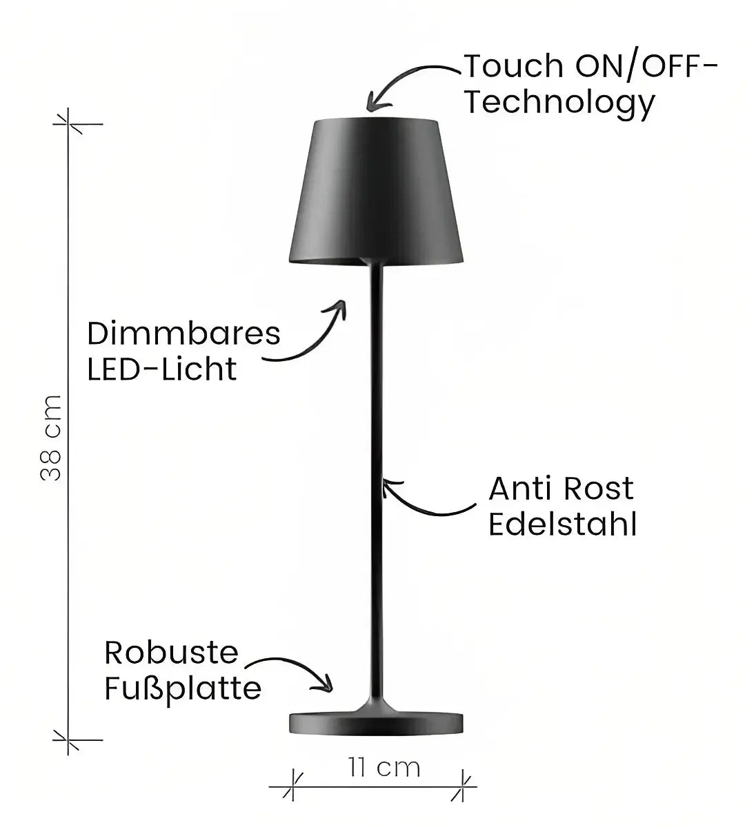 Beambliss ™ | Rechargeable and wireless minimal table lamp