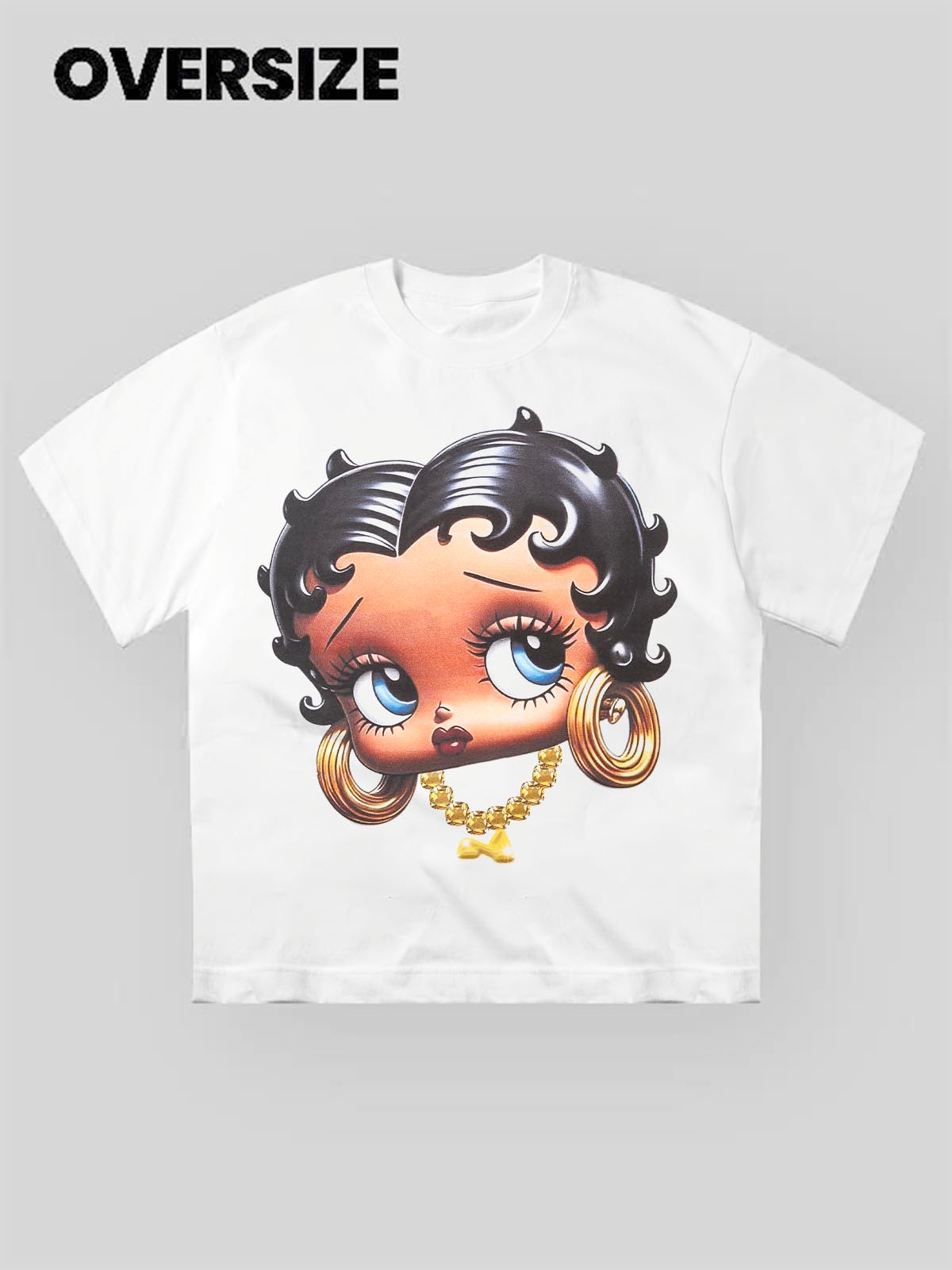 BOUNCE BACK™ | Maglia Oversize con Grafica Ragazza in Stile Cartoon Chic