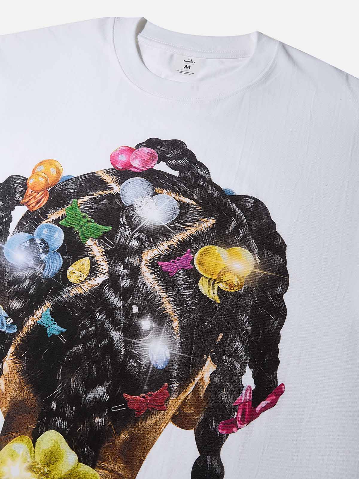 BOUNCE BACK™ | Oversize Streetwear con Stampa Treccia