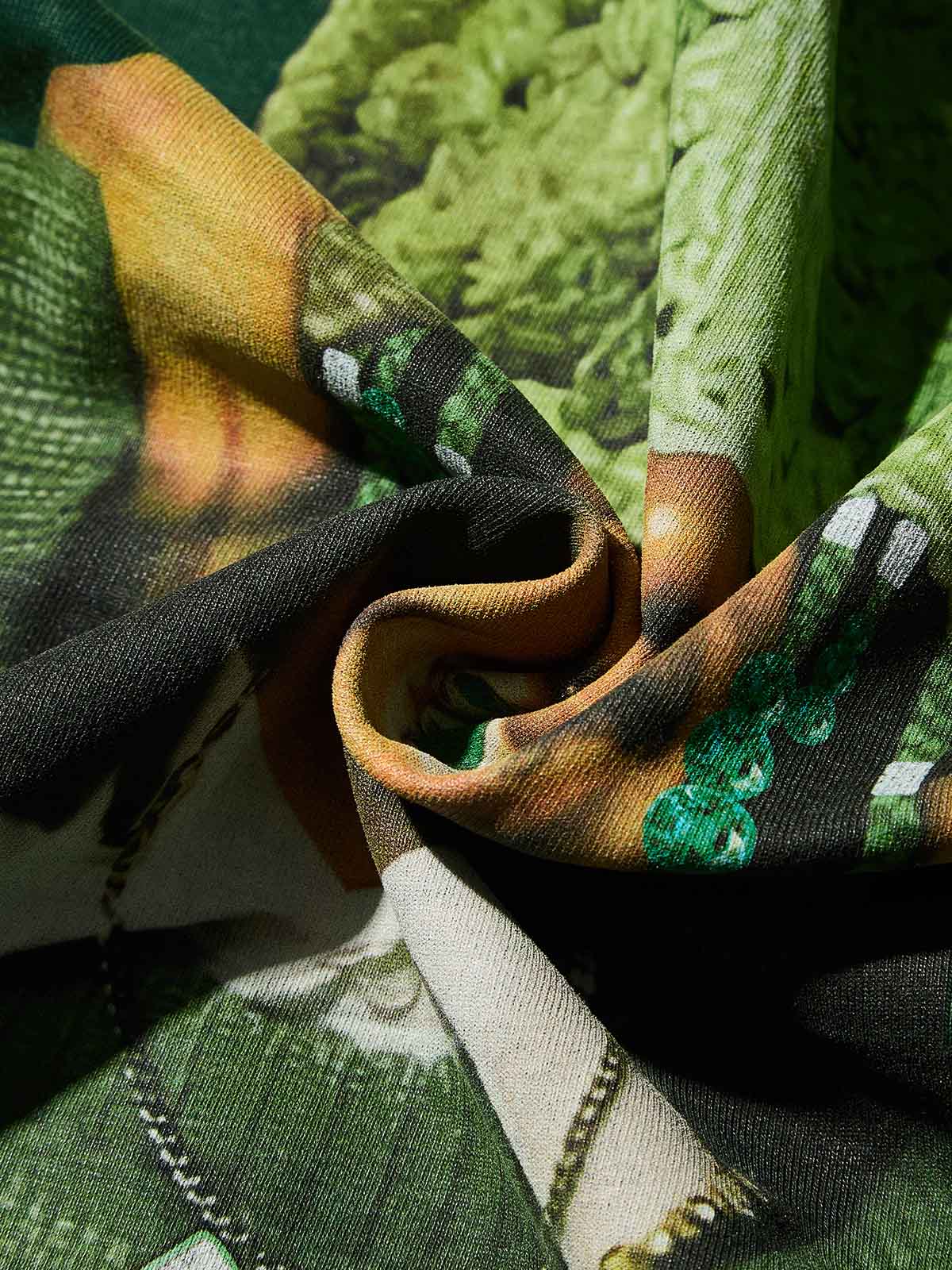 BOUNCE BACK™ | Maglia Oversize Verde con Stampa