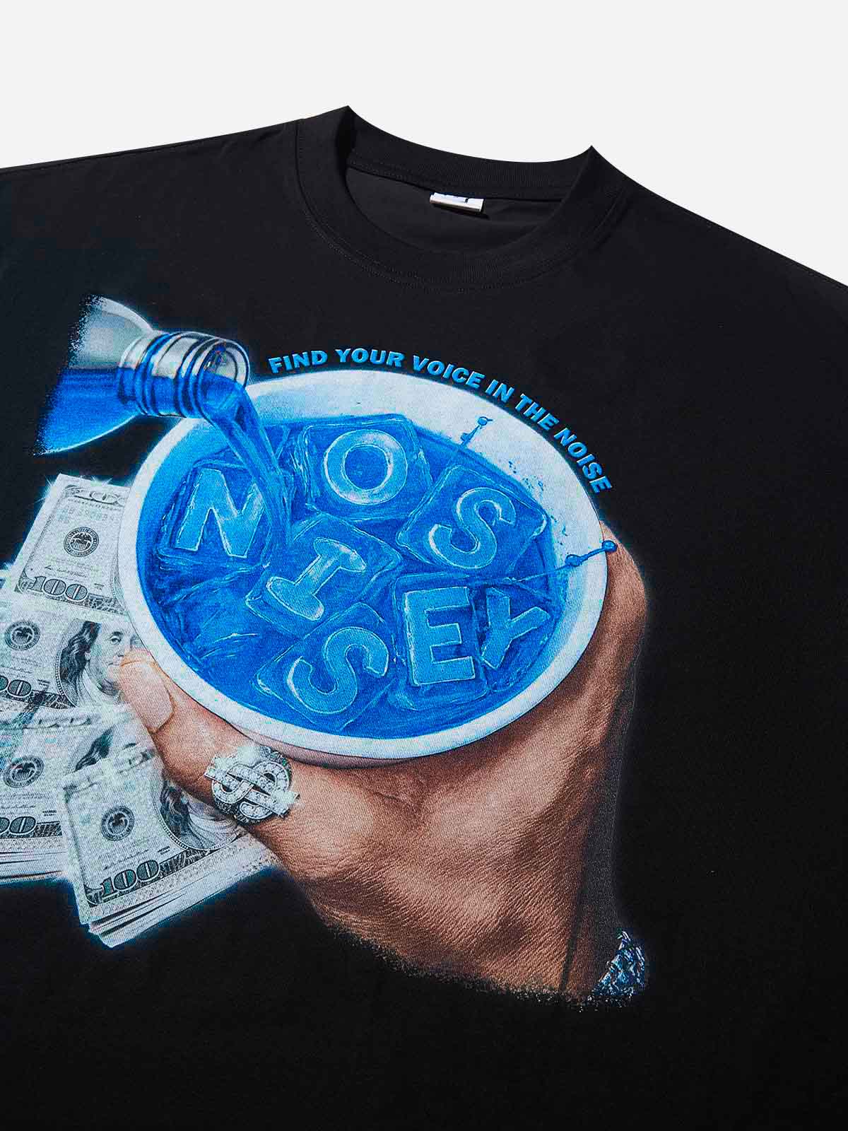 BOUNCE BACK™ | Maglia Boxy Fit Oversize con Stampa “Cheers to Money”
