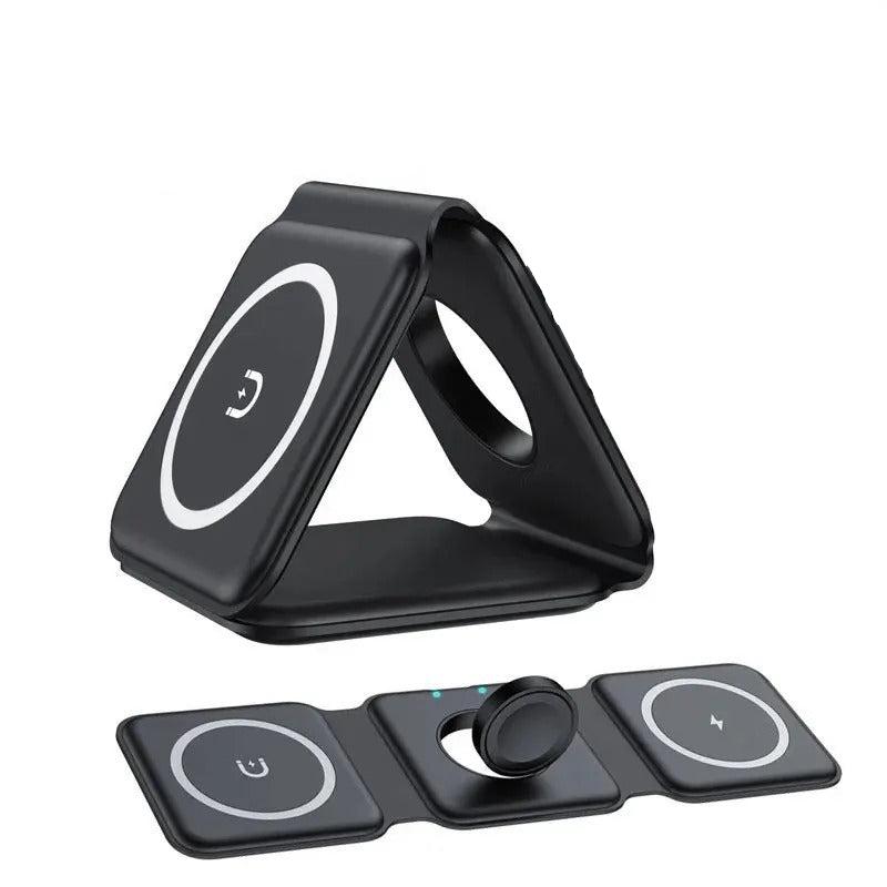 Caricabatterie Wireless Magnetico 3 in 1 per iPhone, AirPods e Apple Watch