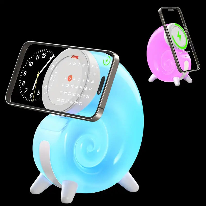 Wireless charger with colored environmental light with USB charging