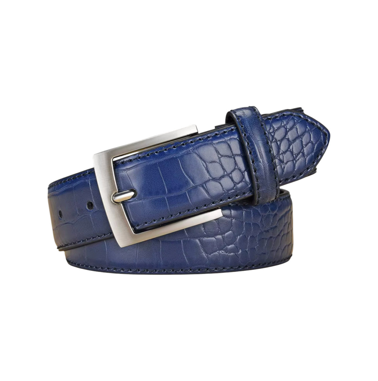 Cintura in Pelle di Coccodrillo Uomo