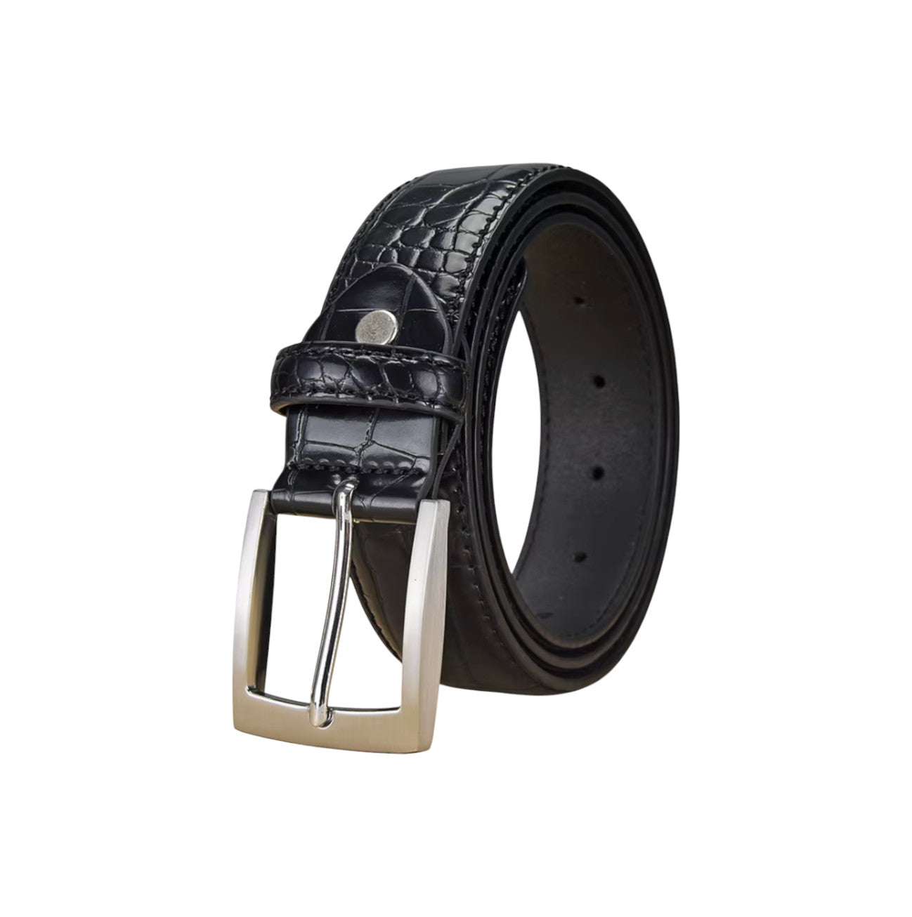 Cintura in Pelle di Coccodrillo Uomo
