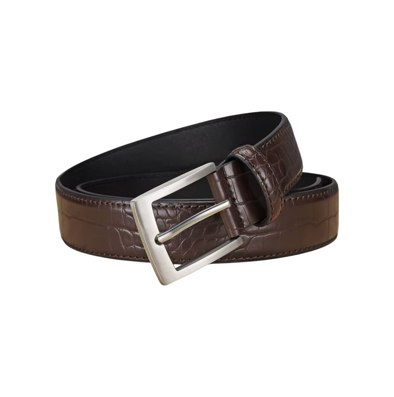 Cintura in Pelle di Coccodrillo Uomo