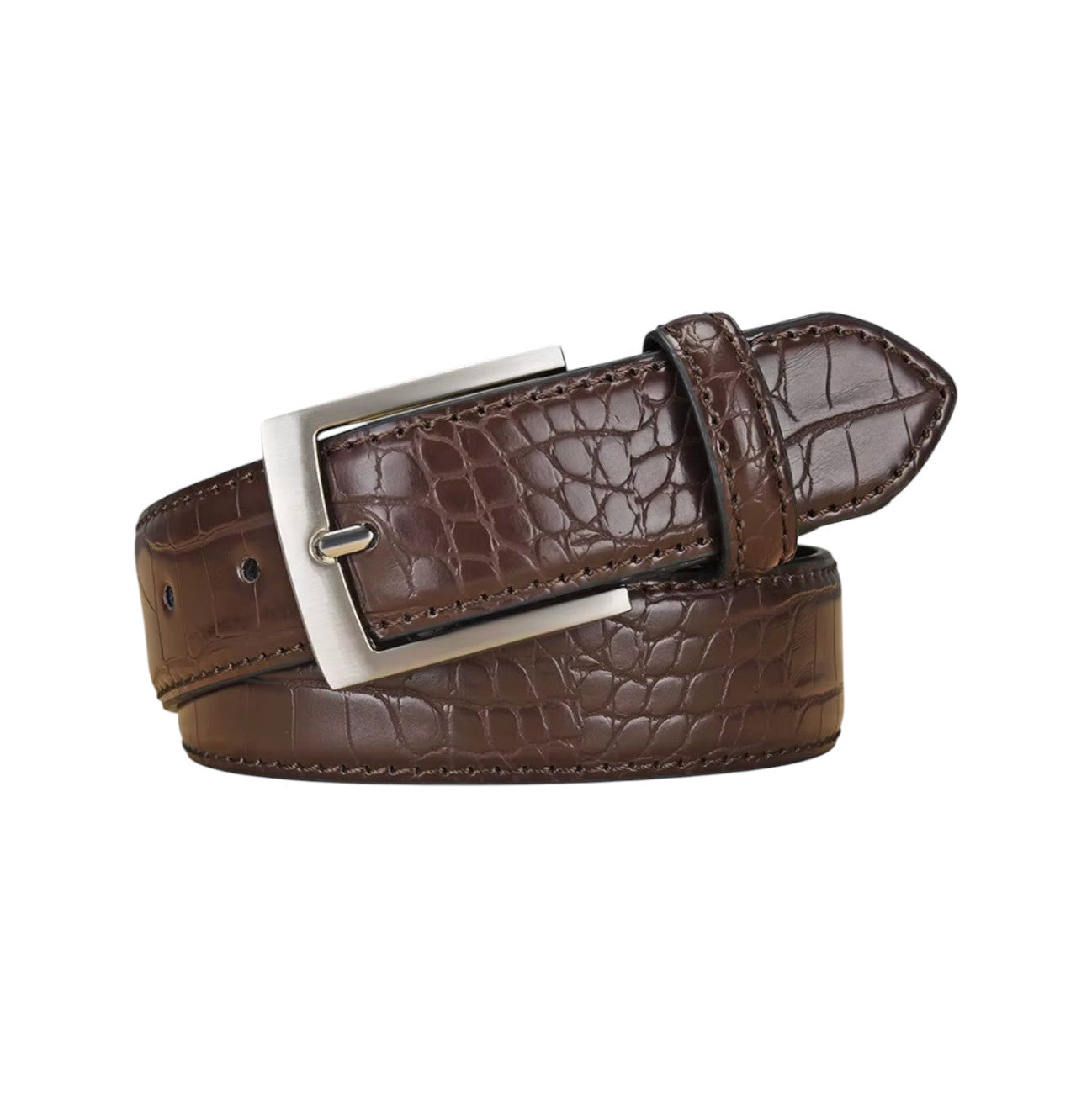 Cintura in Pelle di Coccodrillo Uomo