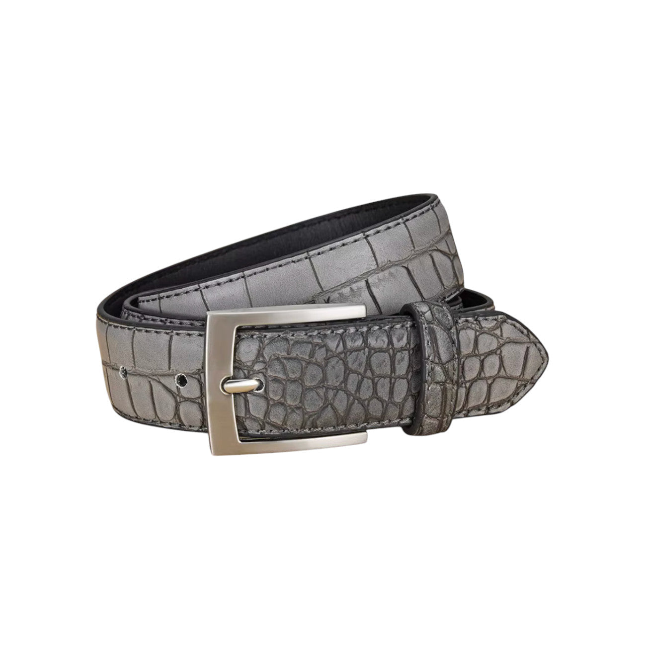 Cintura in Pelle di Coccodrillo Uomo