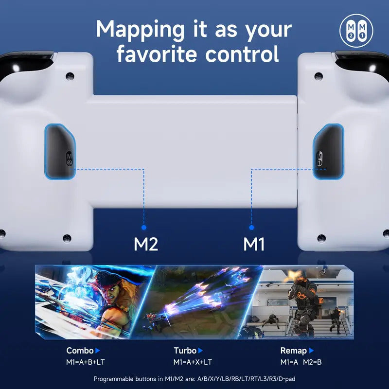 Mobile games controller with vibration sensors