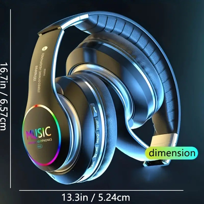 Wireless headphones with deep bass and professional microphone