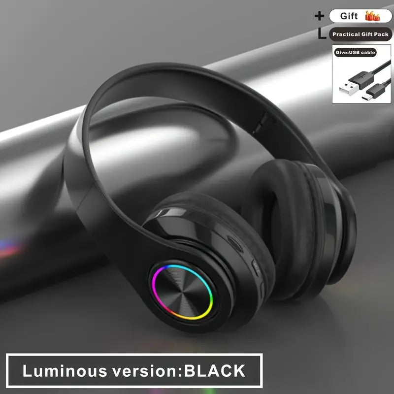Wireless headphones with deep bass and professional microphone
