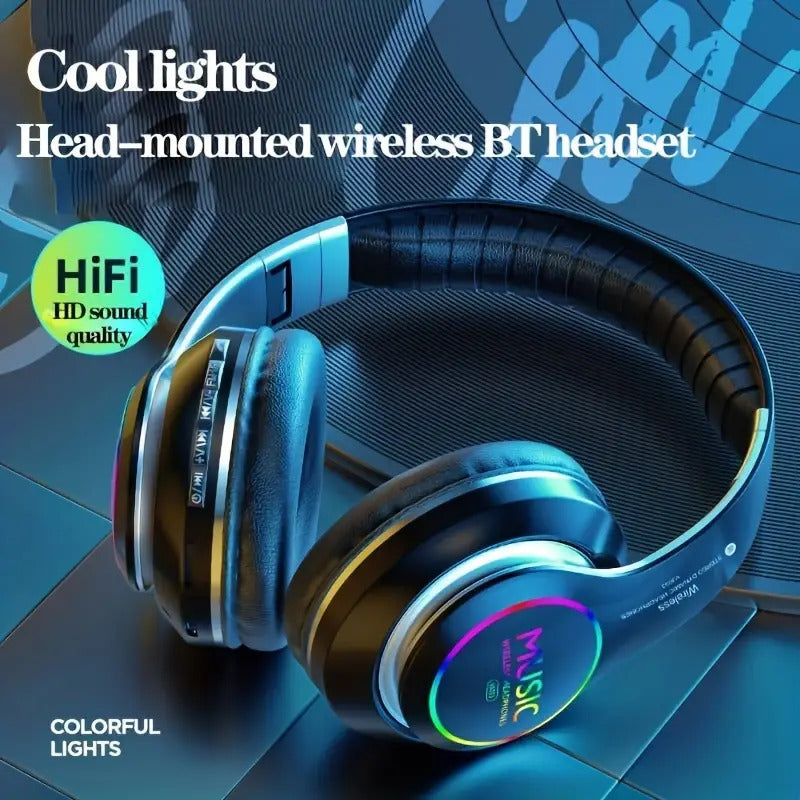 Wireless headphones with deep bass and professional microphone