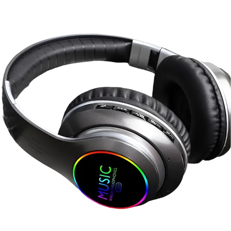 Cuffie Wireless Aggiornate con Bassi Profondi e Microfono