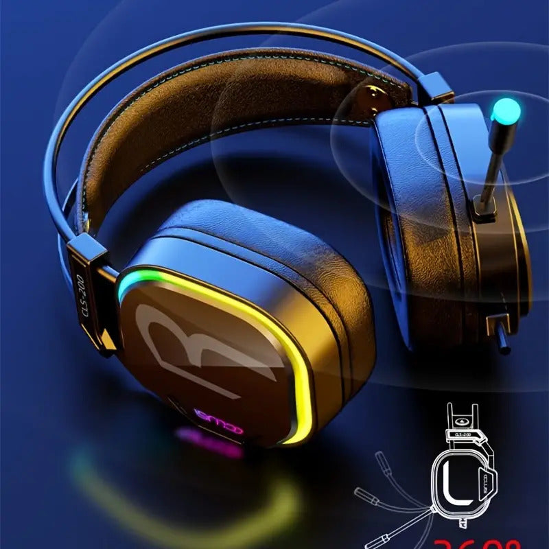 Game headphones with 360 ° microphone