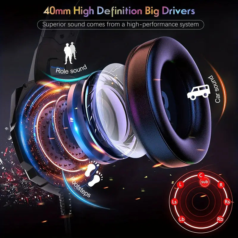 Professional game headphones compatible with all devices