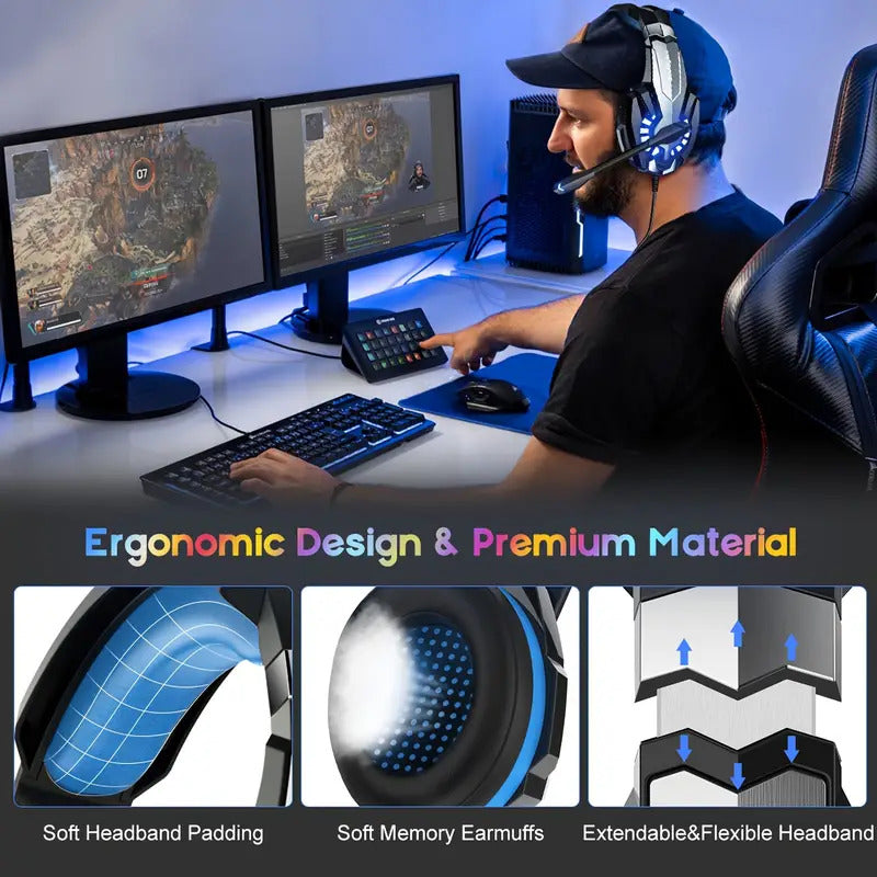 Professional game headphones compatible with all devices