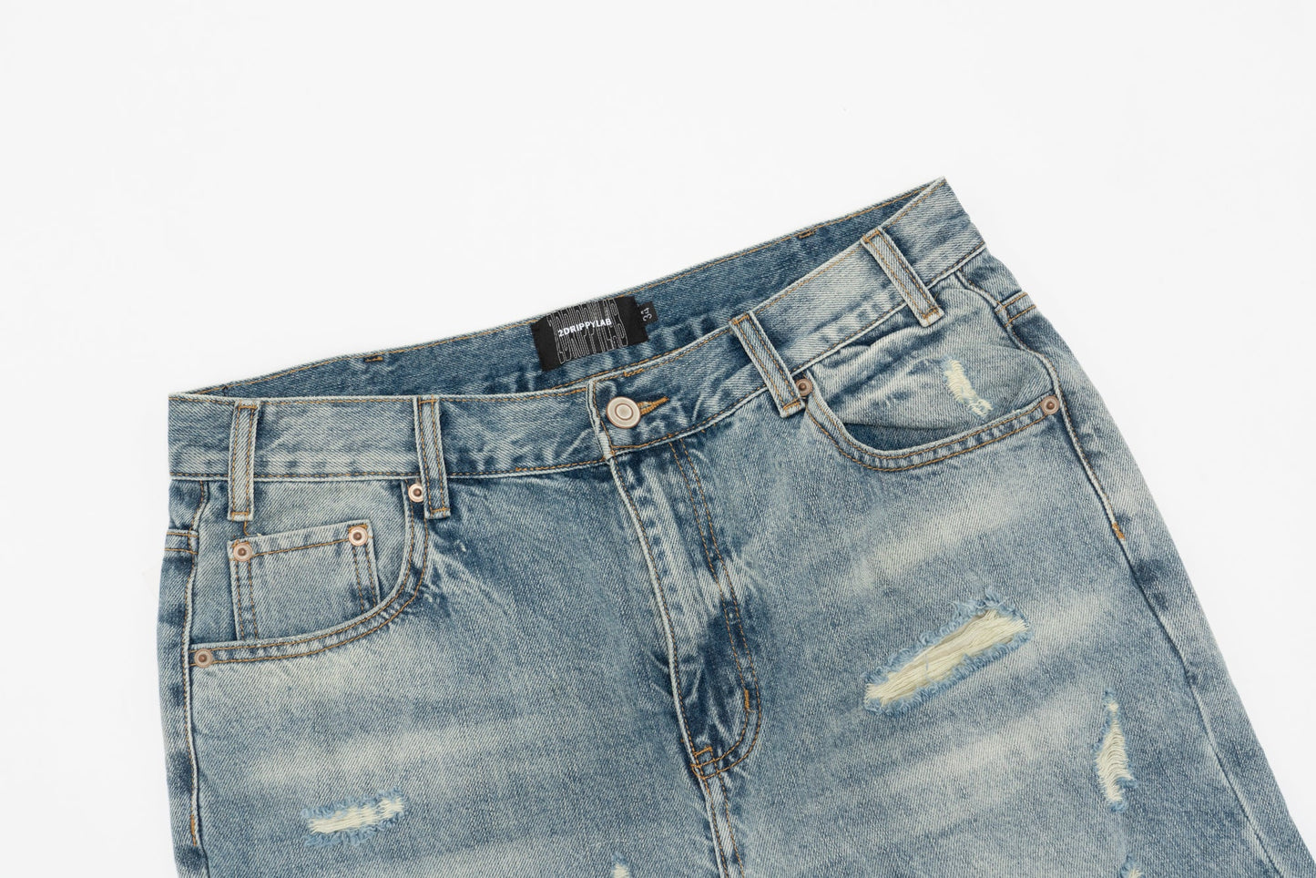 Jeans Strappati™ | Stile Streetwear in Denim Chiaro