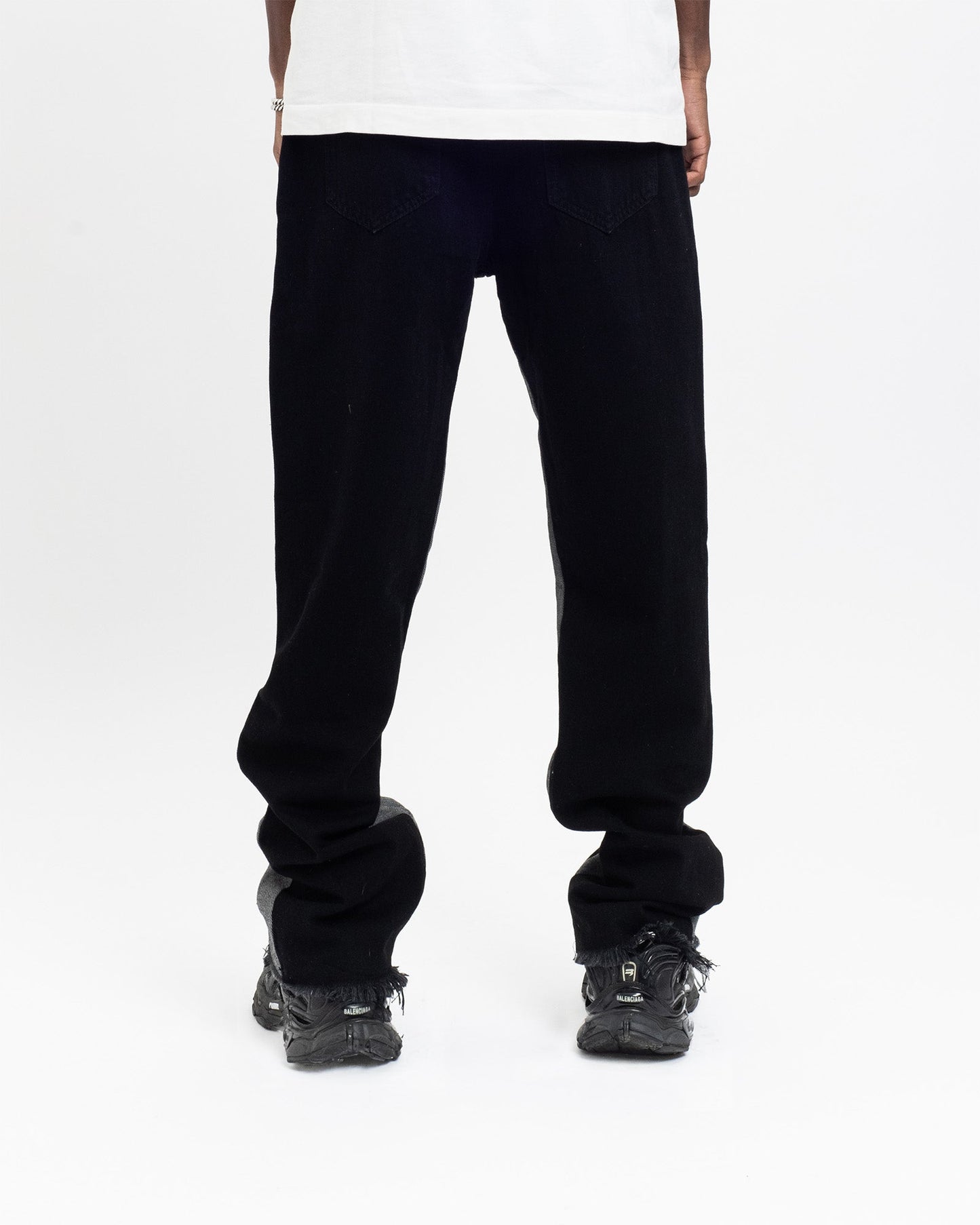 Flared Denim™ | Jeans Flare Nero-Grigio Bicolore