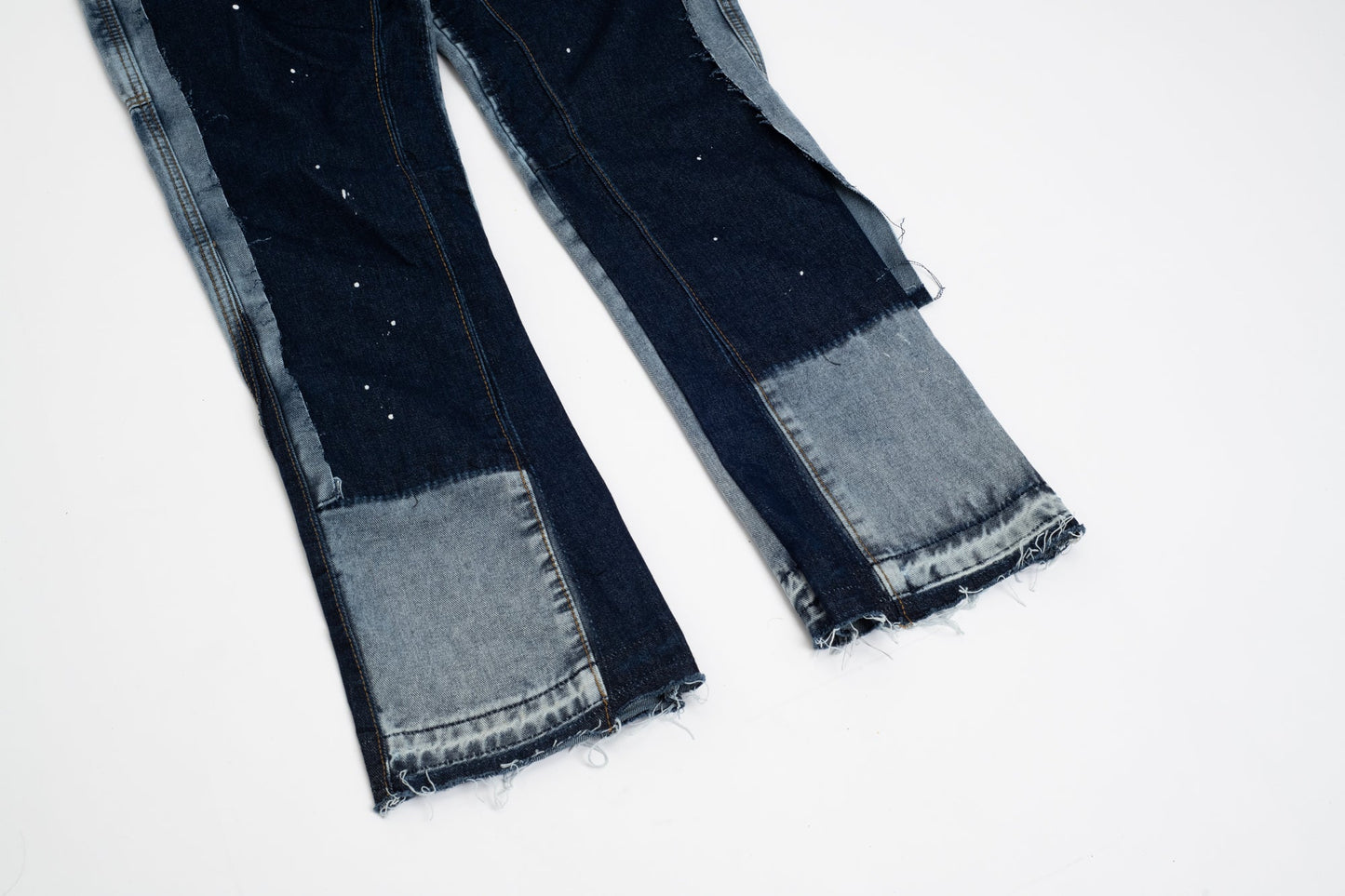 Flared Denim™ | Jeans Flare Patchwork Bicolore