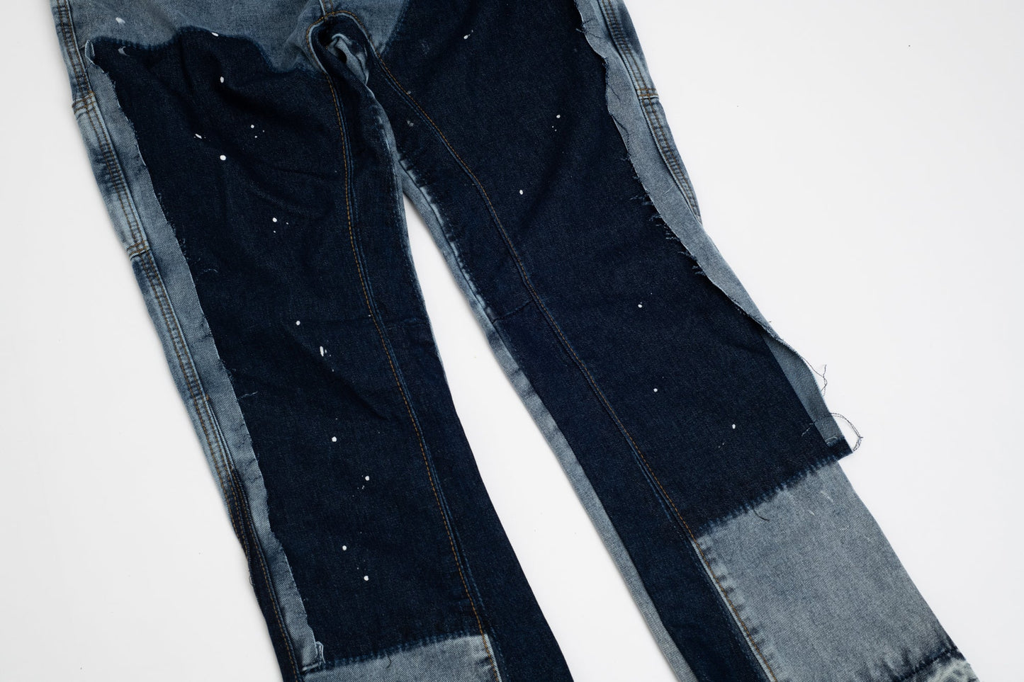 Flared Denim™ | Jeans Flare Patchwork Bicolore