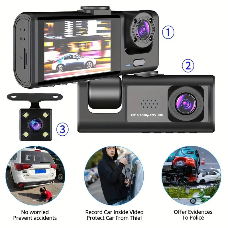 Dash Cam Double Gyioeupt 1080p Full HD night vision and loop recording