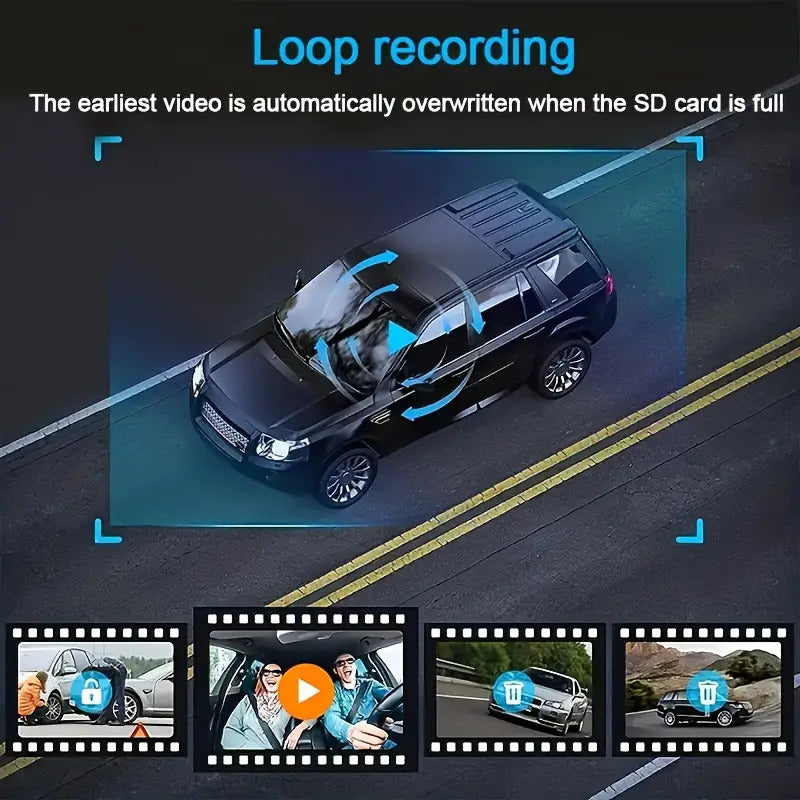 Dash Cam Double Gyioeupt 1080p Full HD night vision and loop recording