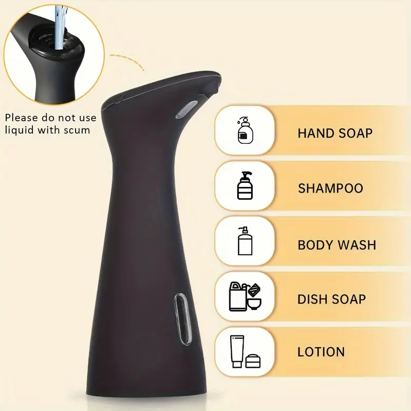 Automatic soap dispenser with infrared sensor for kitchen and bathroom