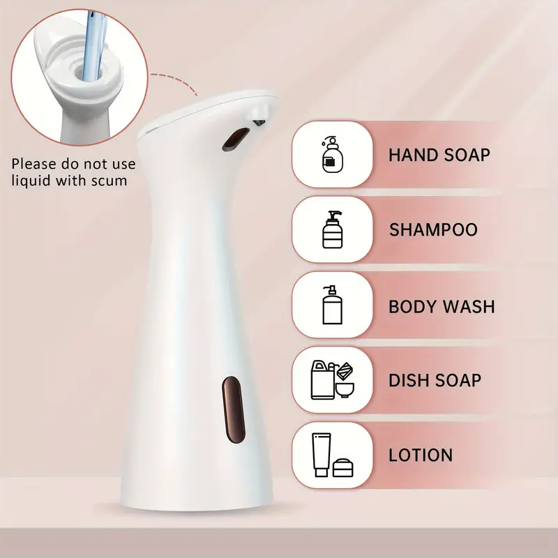 Automatic soap dispenser with infrared sensor for kitchen and bathroom