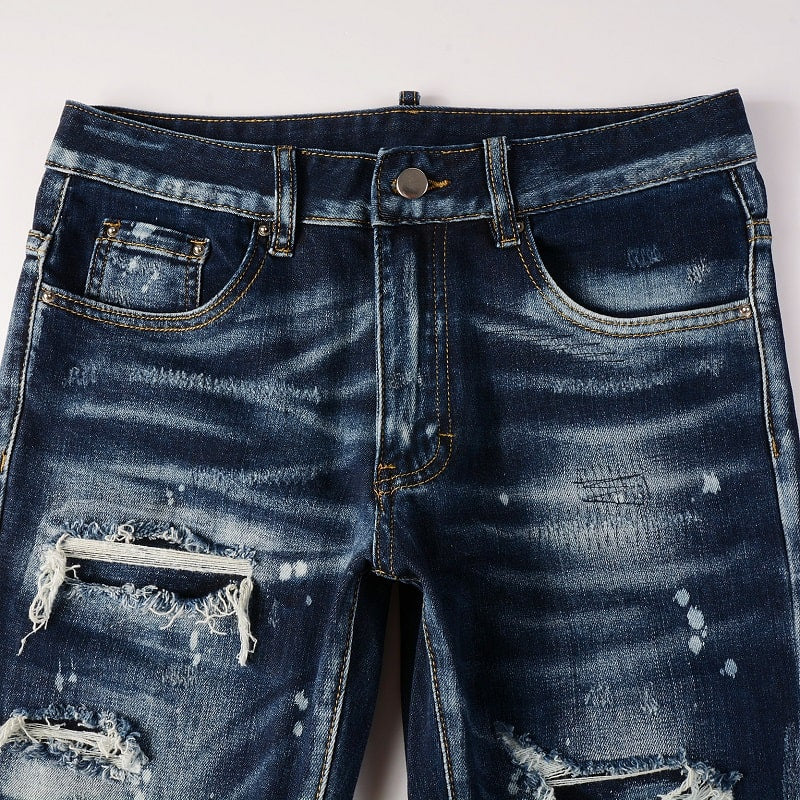 Denim Slim Fit™ | Strappi Multipli e Lavaggio Sbiadito