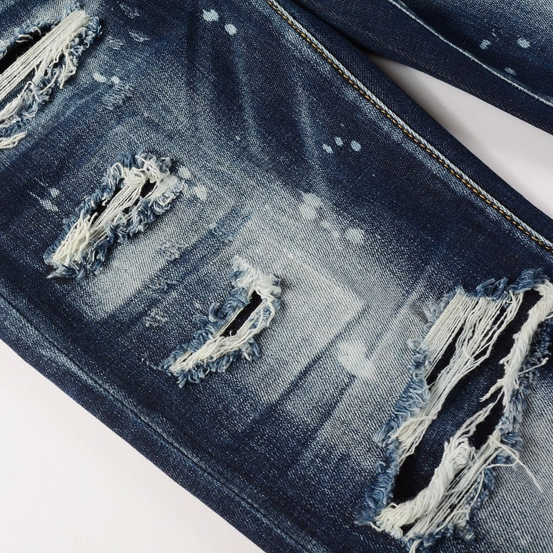 Denim Slim Fit™ | Strappi Multipli e Lavaggio Sbiadito