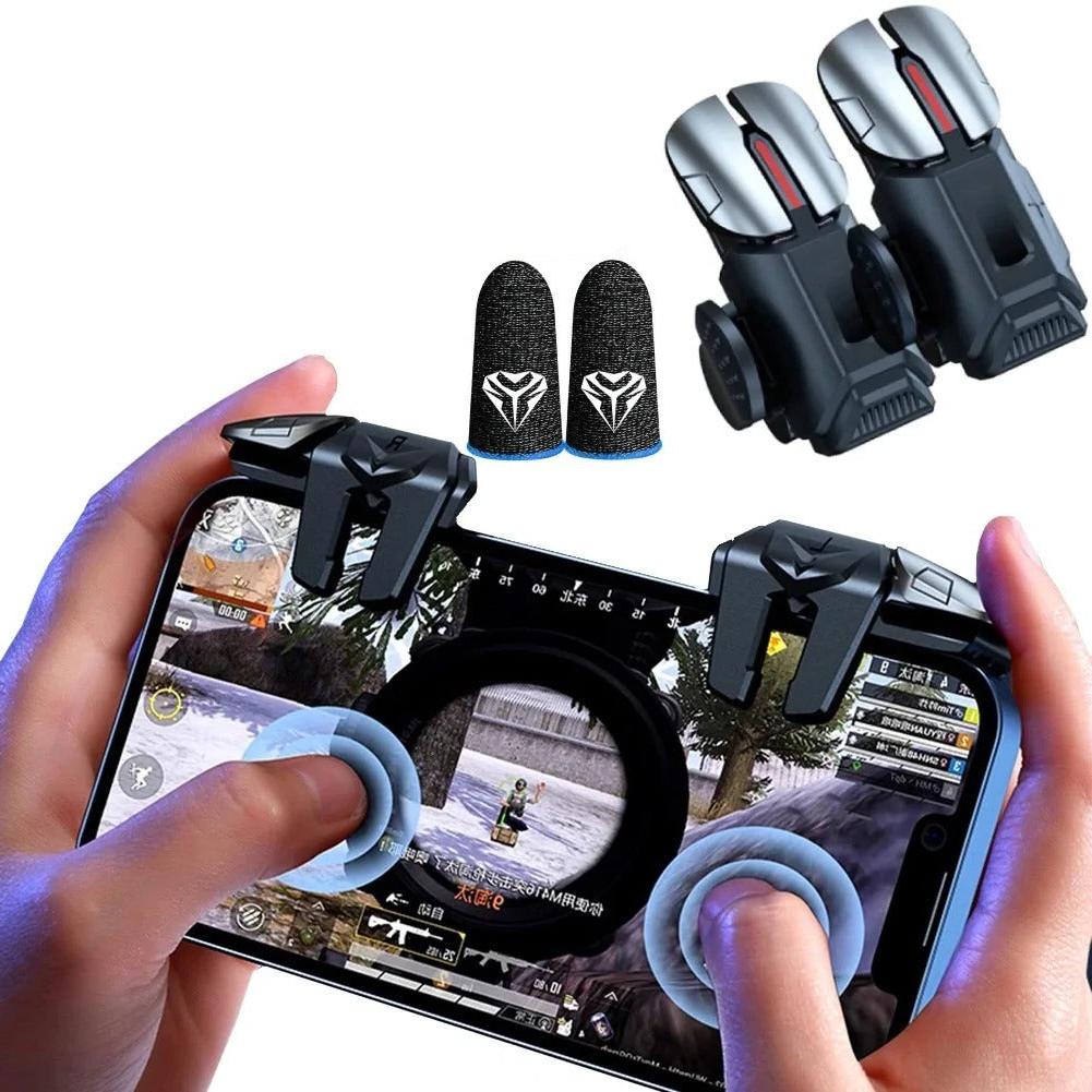 G21 Grilletto per Giochi con Joystick per Smartphone, 6 Tasti per PUBG e Mira Precisa