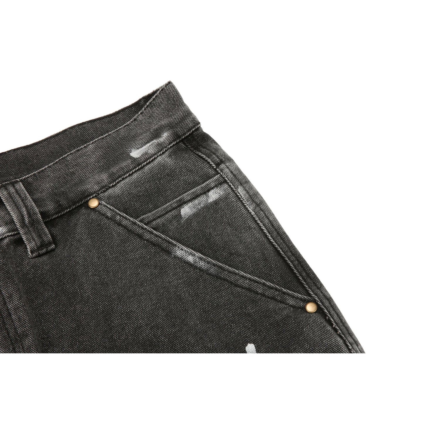 Jeans Flare Neri™ | Effetto Schizzi d’Arte