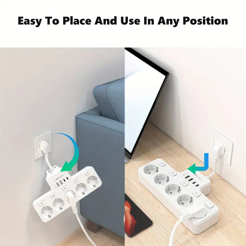 Multiple socket 9 in 1 with USB