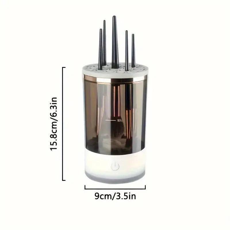 Portable electric cleaner for makeup brushes with USB charging