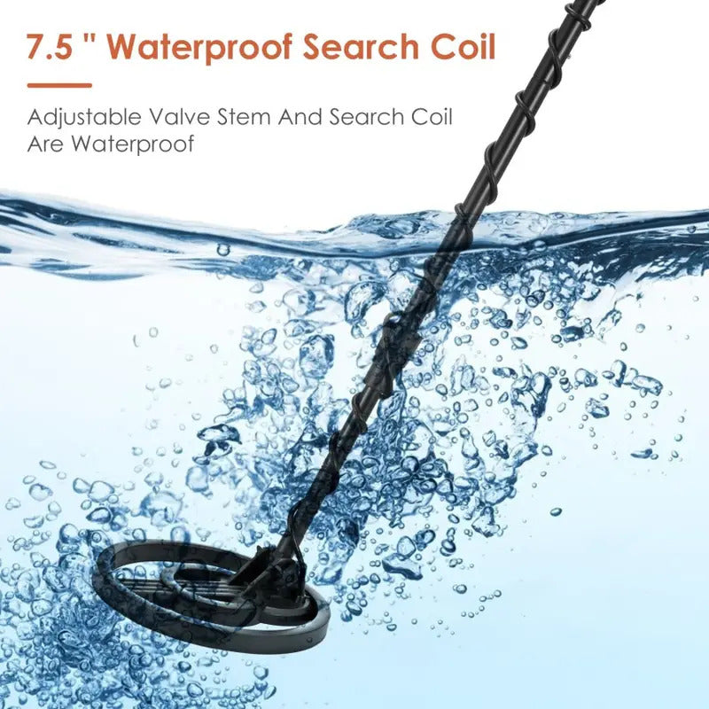 Waterproof metal detector with 20cm ring