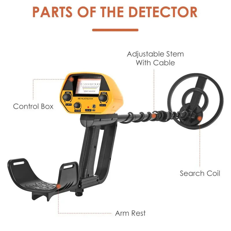 Waterproof metal detector with 20cm ring
