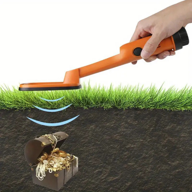 Portable metal detector with LED torch