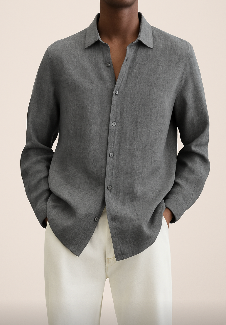 Camicia Elegante in Lino Uomo™ | Freschezza Naturale e Stile Raffinato